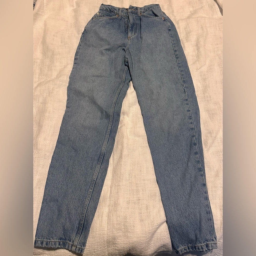 ASOS Design High Rise ‘Slouchy’ Mom Jeans in Midwash